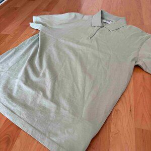 Wemoto Mesa Zip Polo – Pistachio – Size L – 100% Organic Cotton – NWT